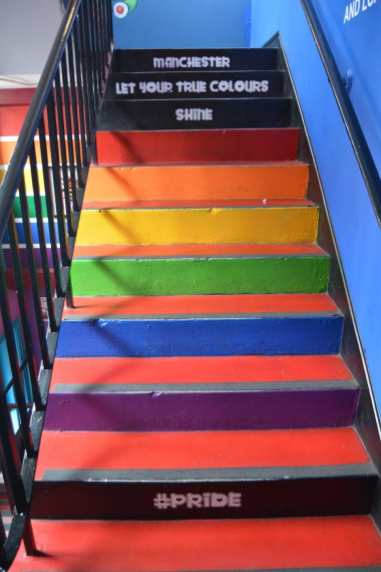 Pride/Rainbow Stairs Manchester Let Your True Colours Shine